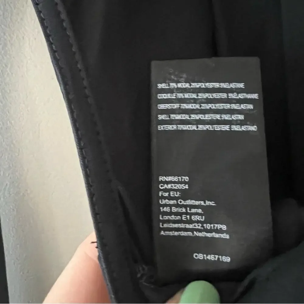 Anthropologie Black Open-Back Wrap Bodysuit